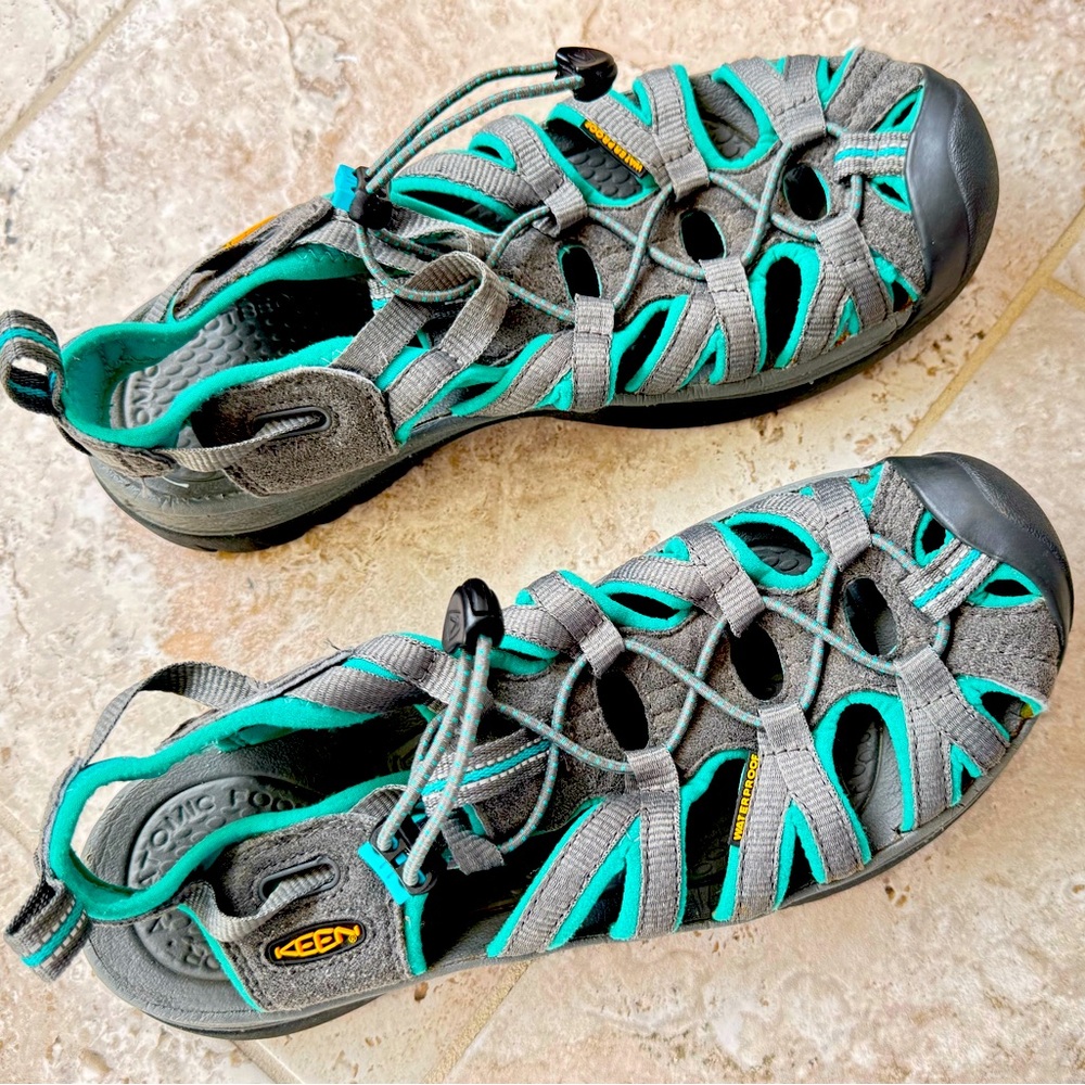 Keen Women's Gray and Teal Whisper Sandals